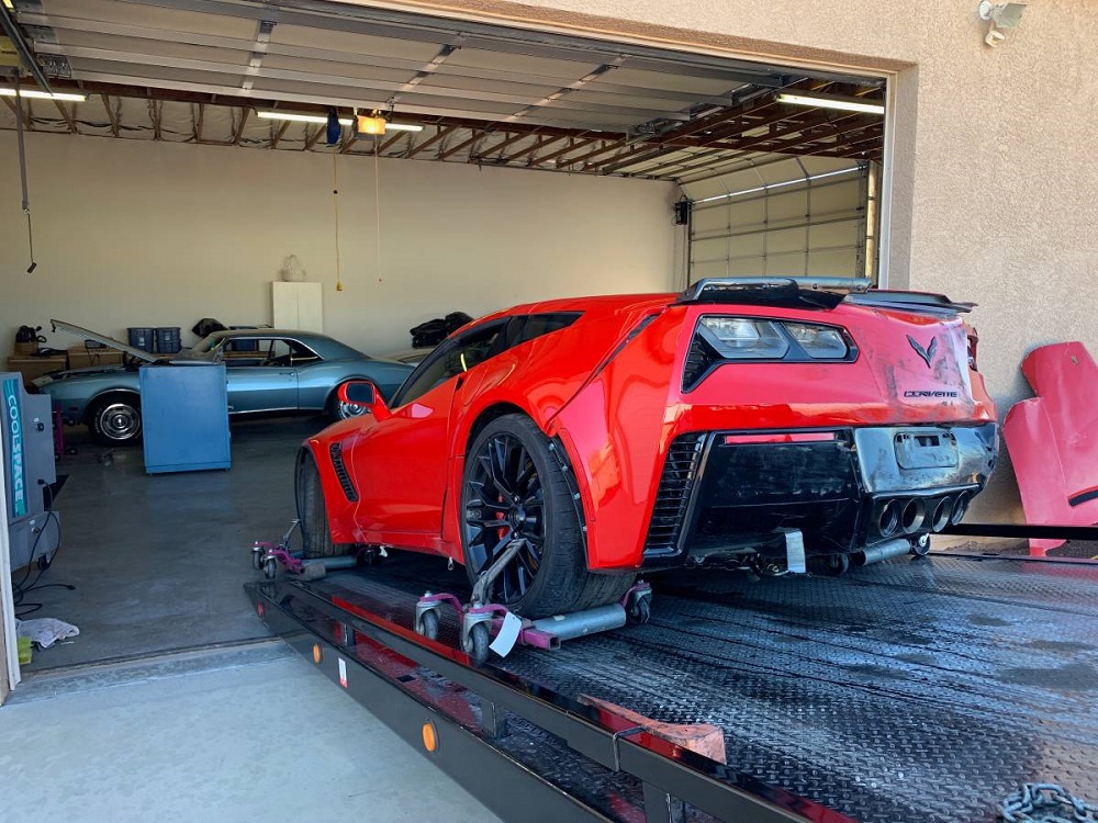 Cheap Wrecked C7 Corvette Z06 for Sale