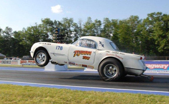 Morning Burnout: Lew Stitely's 1953 Corvette - The Tijuana Taxi