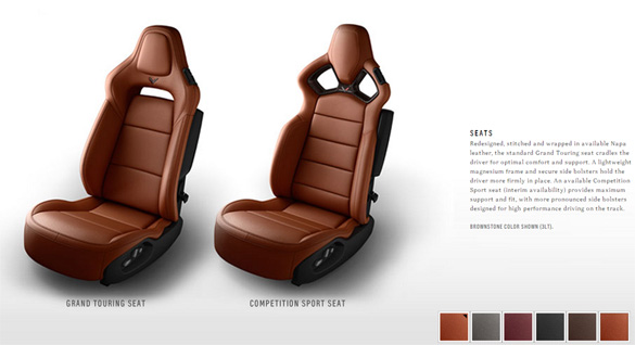 The Seating Options in the 2014 Corvette Stingray