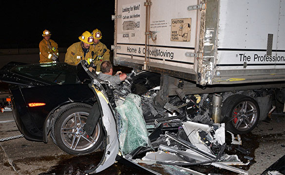 Corvette Z06 Owner Survives Horrific Crash on the 405 in California