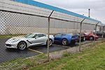 Five 2014 Corvette Stingrays at the Bowling Green Assembly Plant