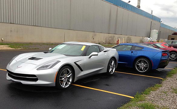 Five 2014 Corvette Stingrays at the Bowling Green Assembly Plant