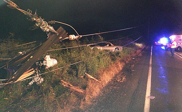 [ACCIDENT] Mans Buys a C5 Corvette, Crashes into Power Line Pole