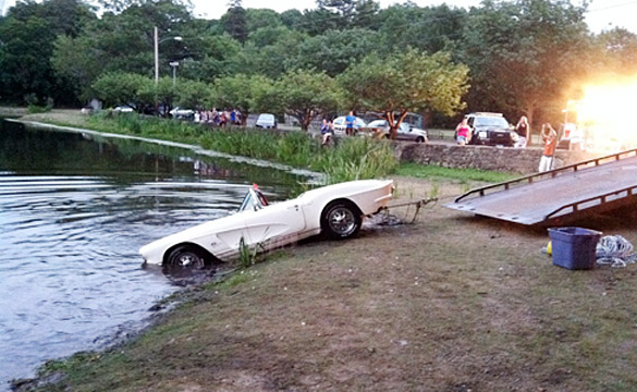 Classic 1962 Corvette Rolls Into a Connecticut Pond