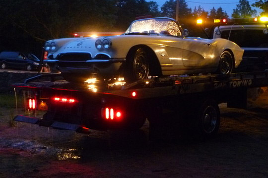 Classic 1962 Corvette Rolls Into a Connecticut Pond