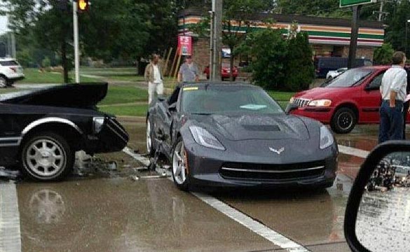 [ACCIDENT] 2014 Corvette Stingray Hit By A Lincoln Town Car