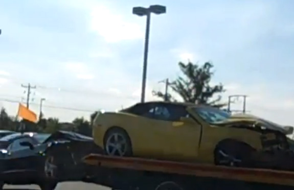 State Trooper Crashes Into a Corvette Parked at a Maryland Chevy Dealership