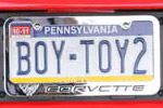 Corvette Vanity License Plates from Corvettes at Carlisle