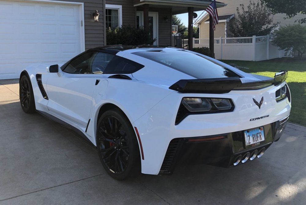 Worked Corvette Z06 in White Rear