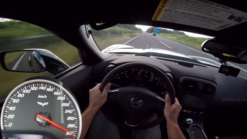 C6 ZR1 Corvette on the Autobahn