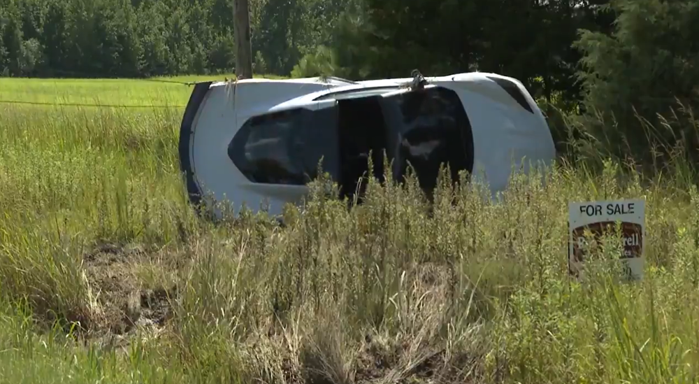 Wrecked C8 Corvette