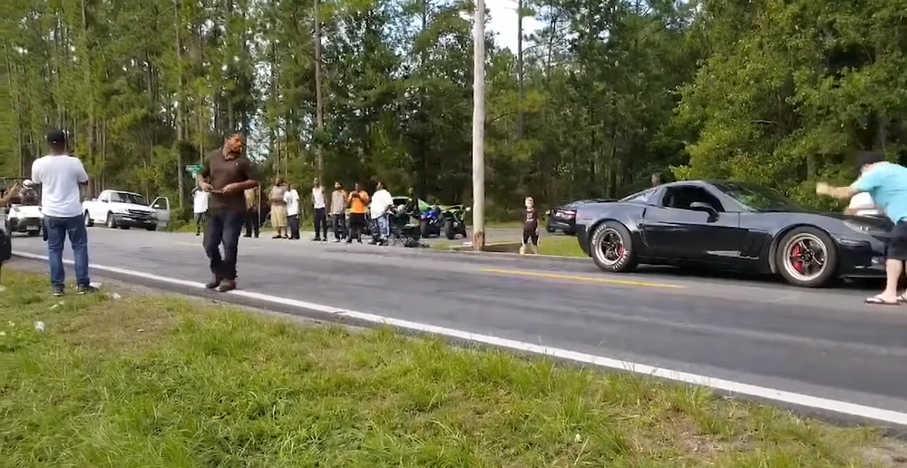 Corvette Golf Cart Drag Race