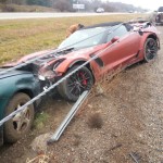 New Corvette Z06 Convertible takes a bad turn in Michigan