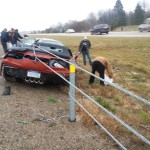 New Corvette Z06 Convertible takes a bad turn in Michigan