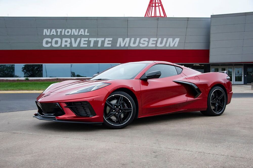 2021 C8 Corvette in Red Mist