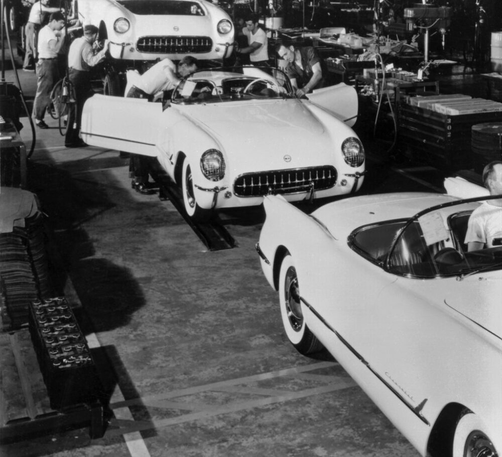 1953 Corvette assembly line