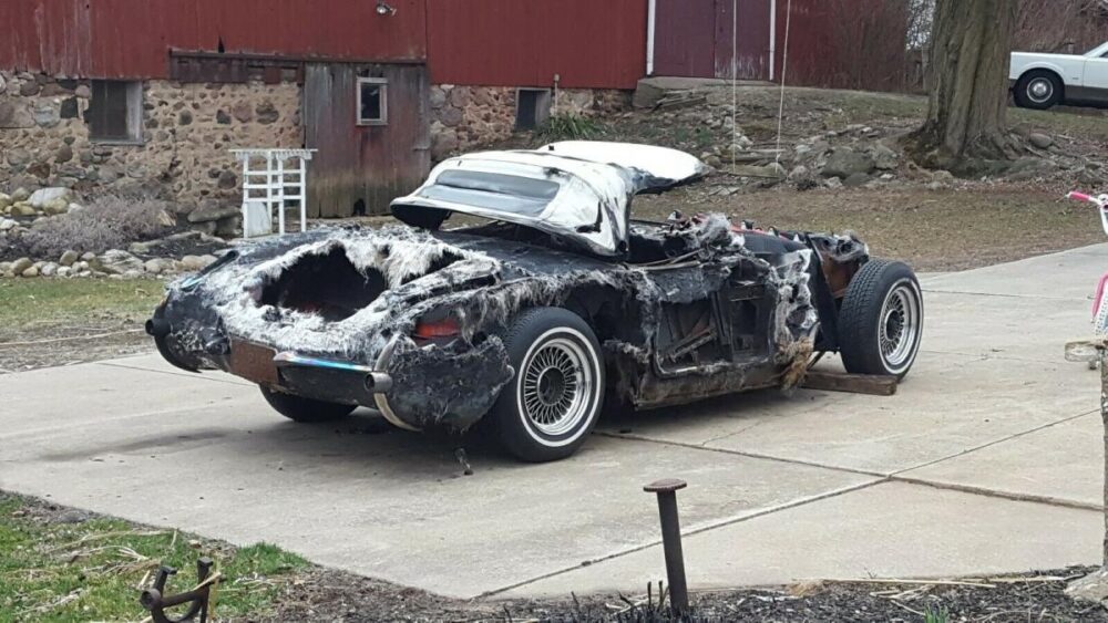 1957 Corvette after fire