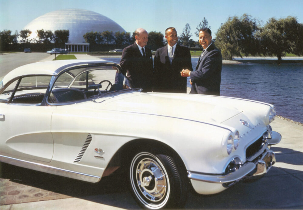 Alan Shephard Receiving his Corvette