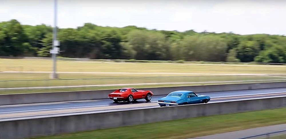 1969 Corvette 427 L88 vs 1969 Camaro 427 ZL1 drag race