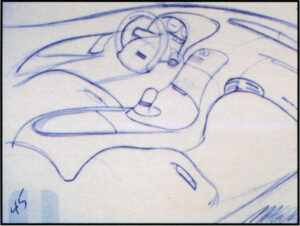 C5 Corvette interior concept sketch