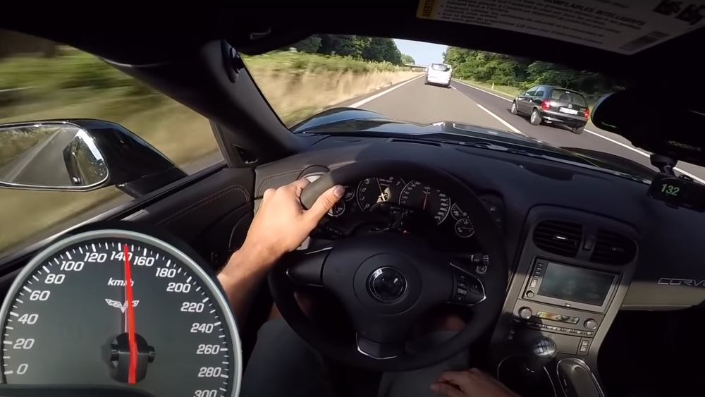 C6 ZR1 Corvette on the Autobahn