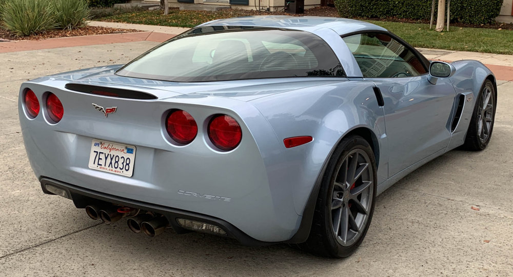 2012 Corvette Z06 CArlise Blue Rear