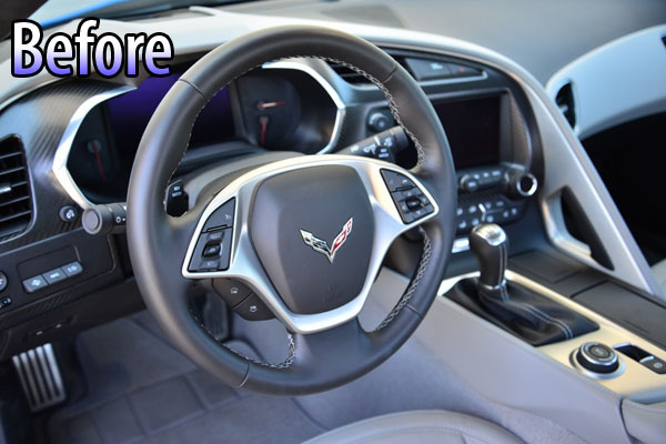 2014 C7 Chevrolet Corvette Stingray Steering Wheel (Before)