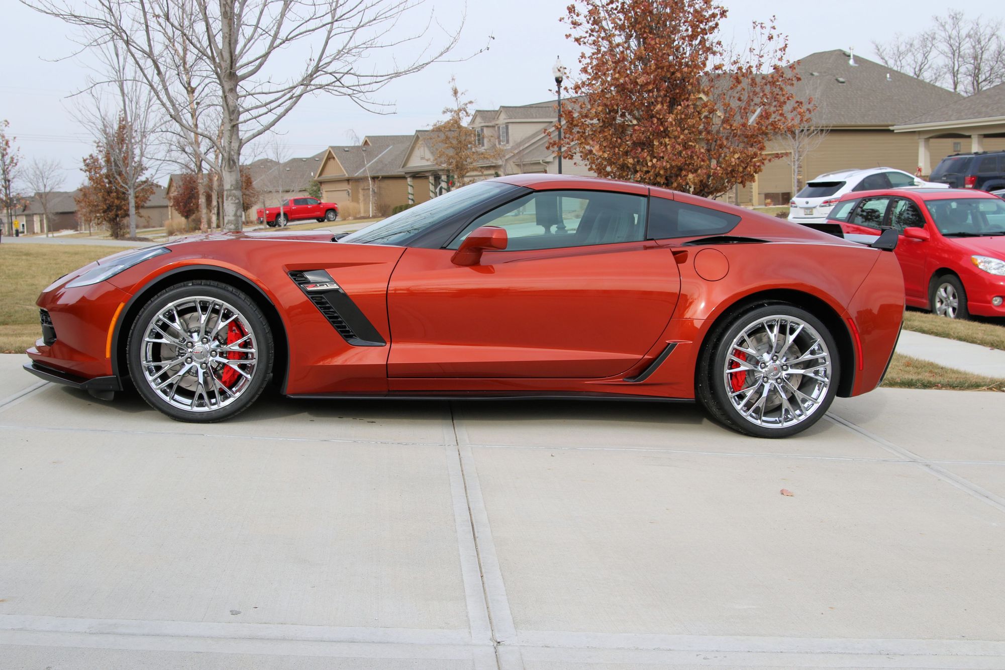 2015 Corvette Z06 (C7) Daytona Sunrise Orange Metallic Delivered and in the Driveway (1)