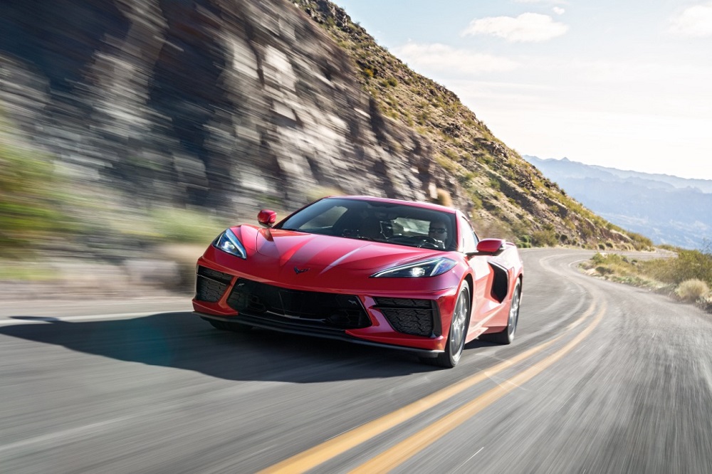 Corvette on road