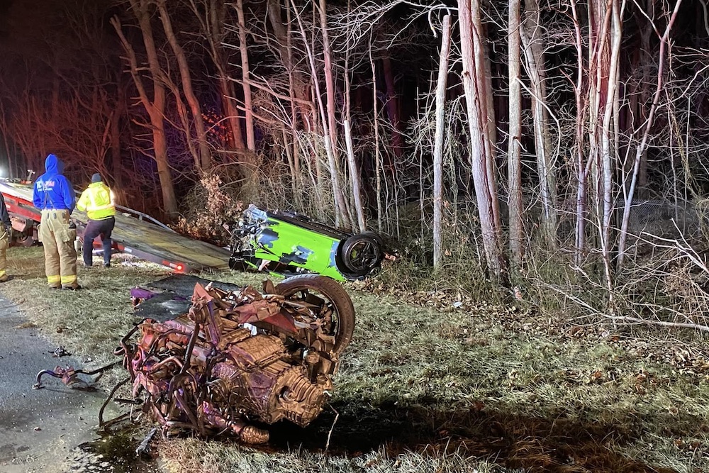 Slime Green C8 Corvette Wreck