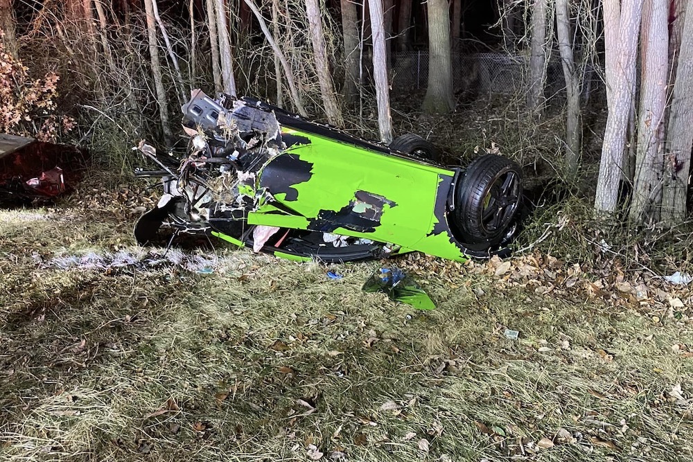 Slime Green C8 Corvette Wreck