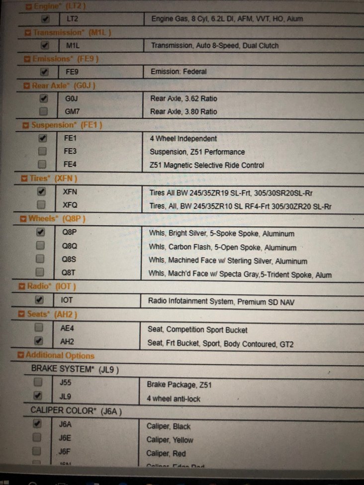 Mid-engine C8 Corvette Zora Options List Order Form 2020 2021 News