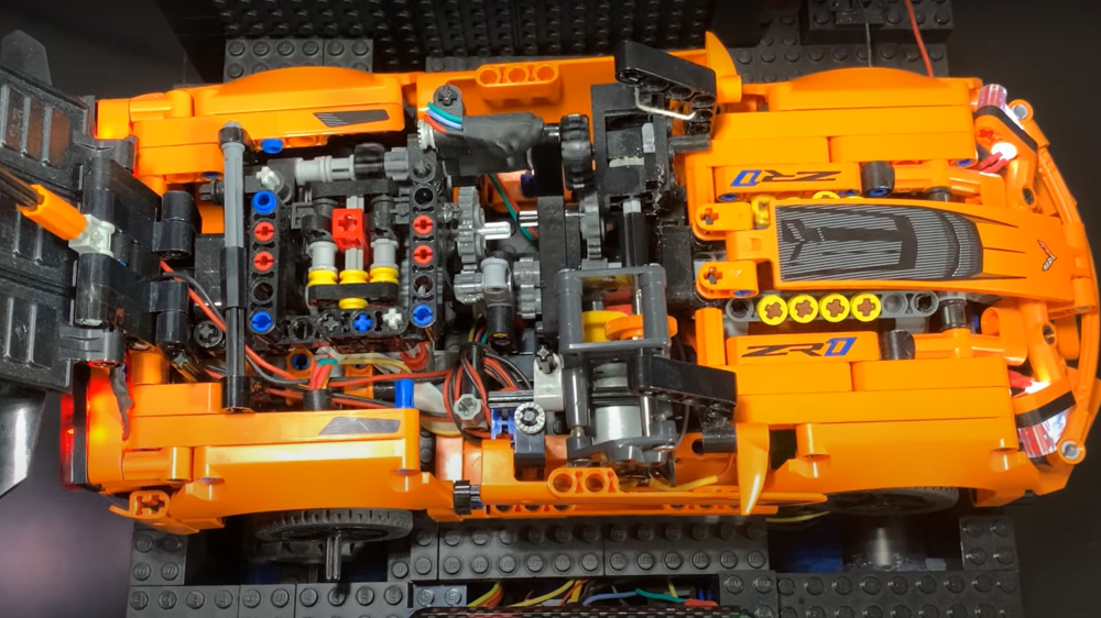 Electric Lego C7 Corvette ZR1 With Manual Transmission