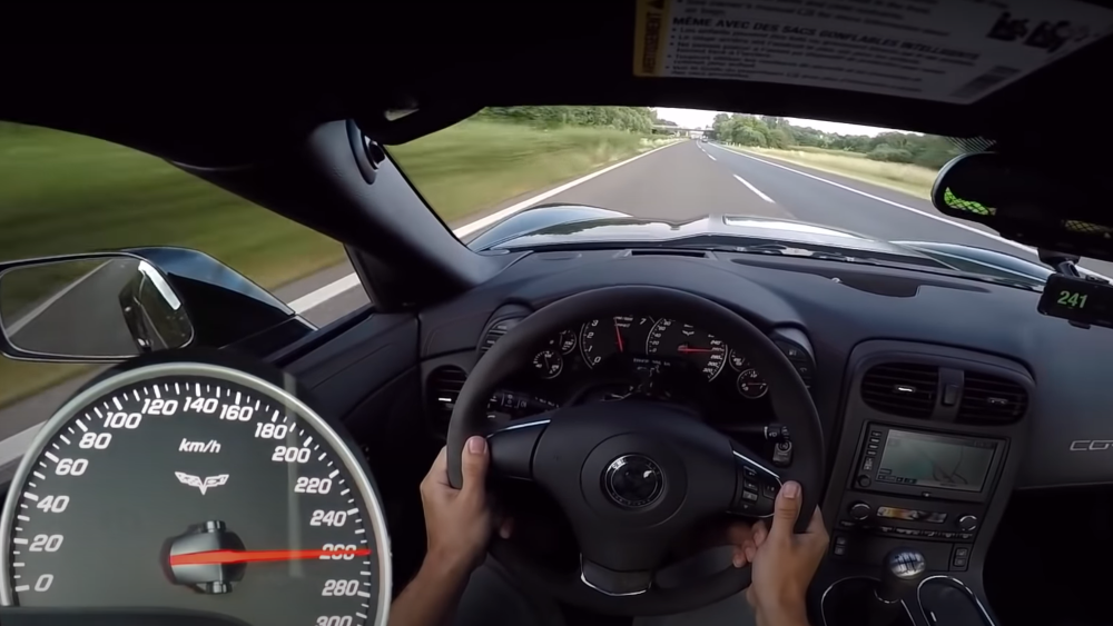 C6 ZR1 Corvette on the Autobahn