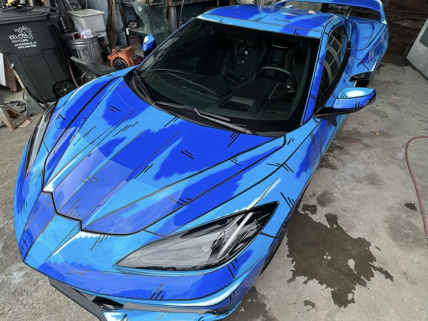 Custom Wrapped C8 Corvette Comic Book