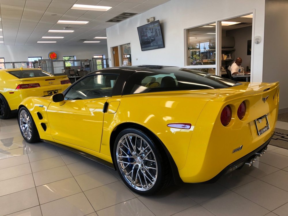 Velocity Yellow Corvette ZR1 Rear Corner