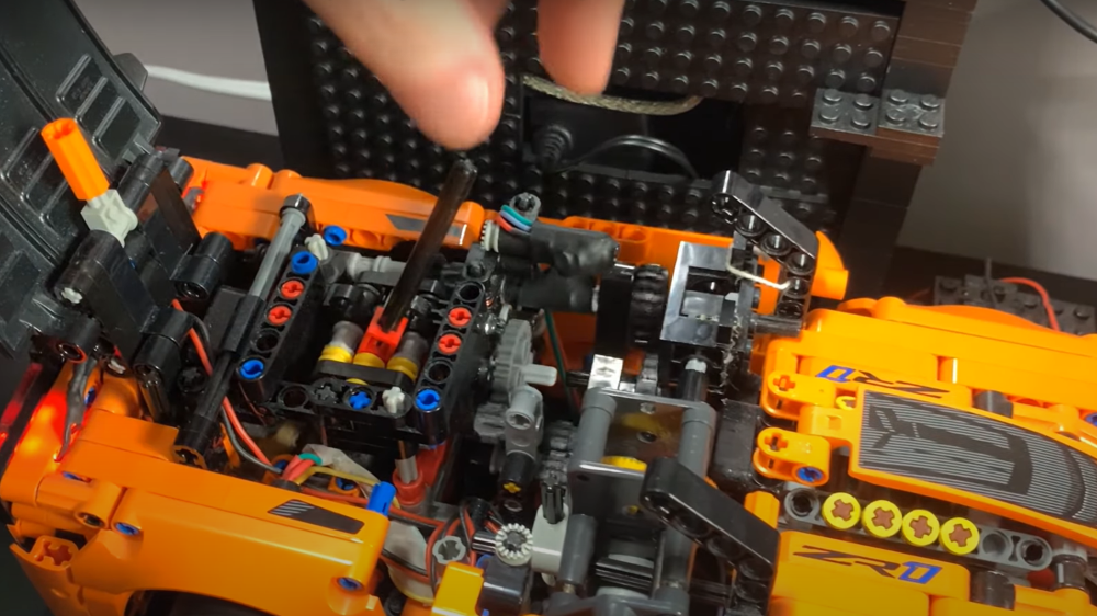 Electric Lego C7 Corvette ZR1 With Manual Transmission