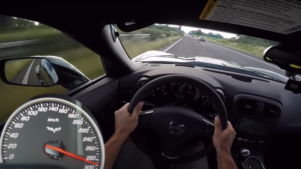 C6 ZR1 Corvette on the Autobahn