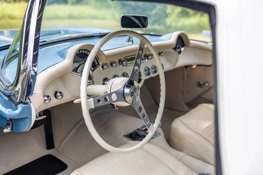 Arctic Blue 1956 Corvette