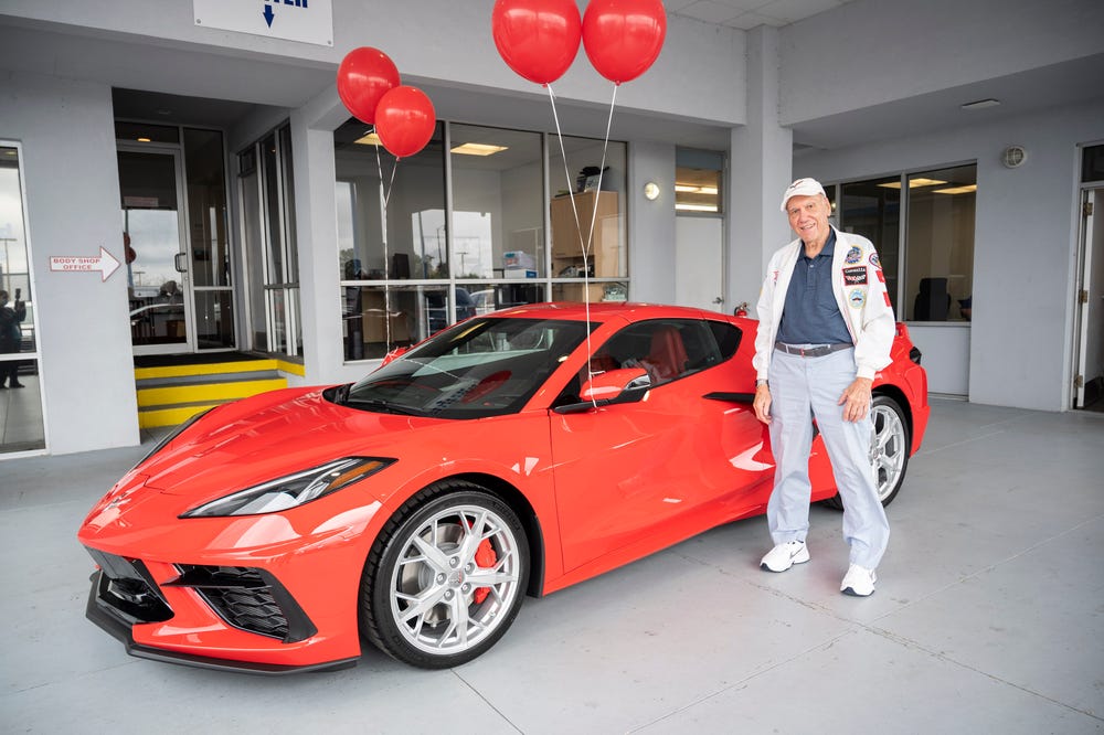 90 Year Old 2021 C8 Corvette