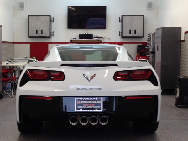 Arctic White C7 Corvette Stingray Rear