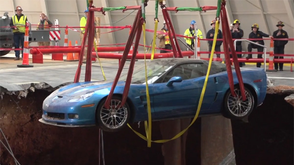 Blue Devil Corvette ZR1 Recovery at National Corvette Museum