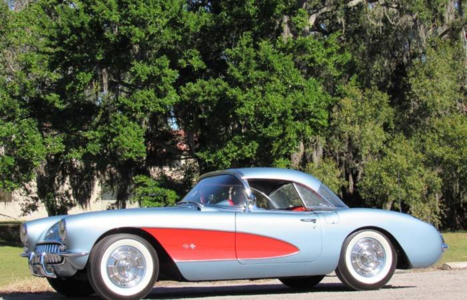 Unique Blue and Red 1957 Corvette Has Us Stunned