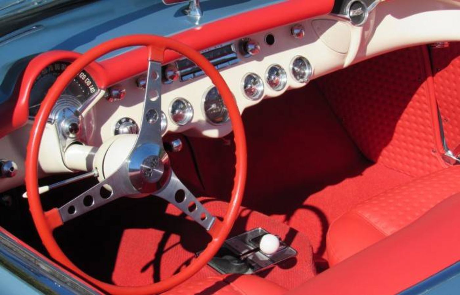 Unique Blue and Red 1957 Corvette Has Us Stunned