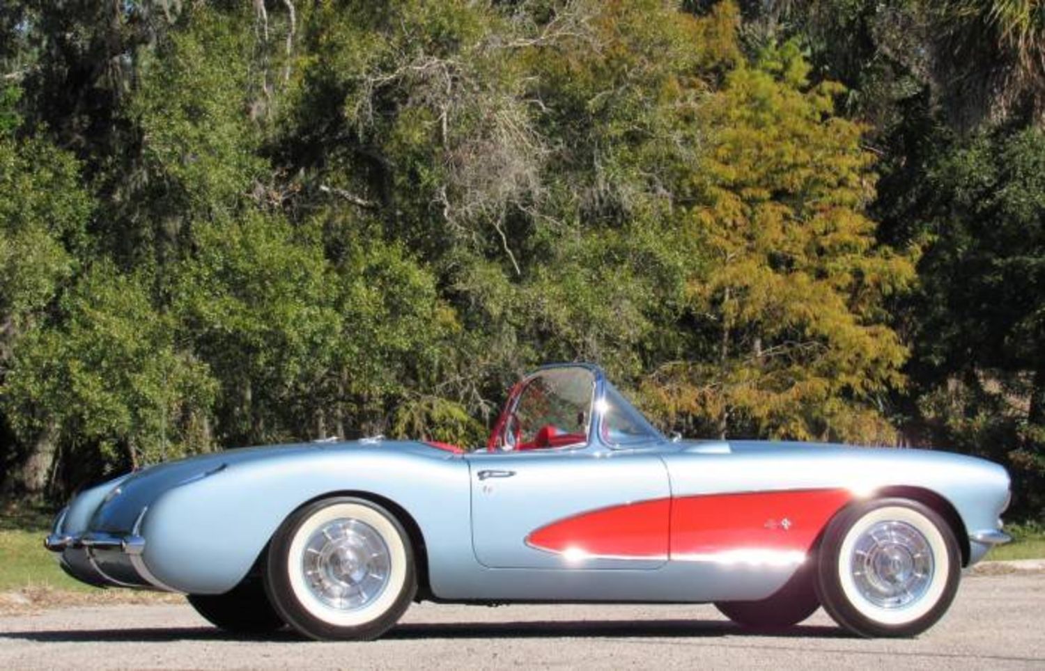 Unique Blue and Red 1957 Corvette Has Us Stunned