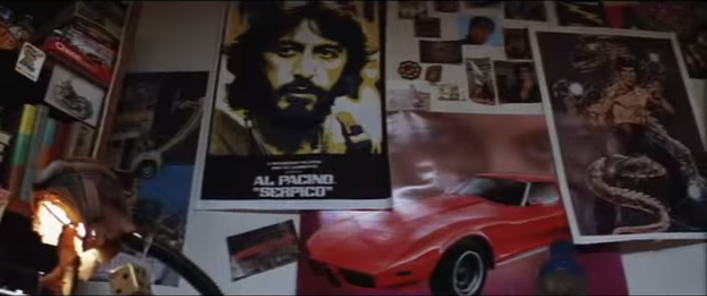 Boogie Nights - Dirk's Room - Corvette-Pacino-Bruce Lee Wall