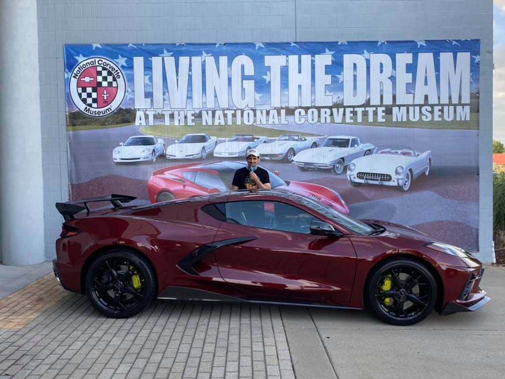 Brad Paisley C8 National Corvette Museum Delivery outside