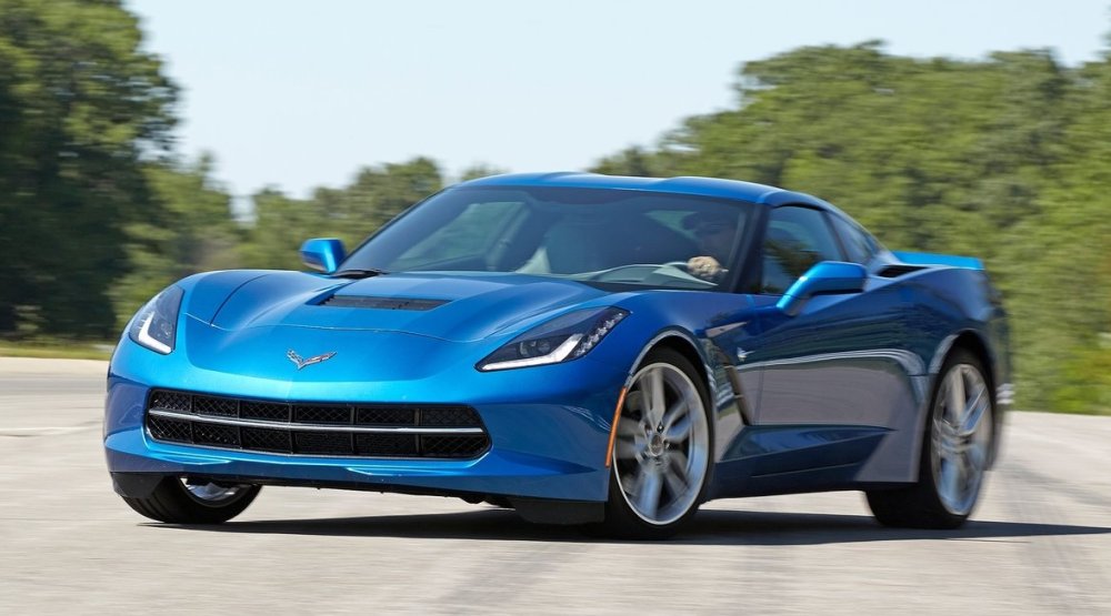 Blue C7 Corvette