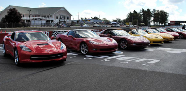 C7 Corvette Stingray with C6s and C5s Home