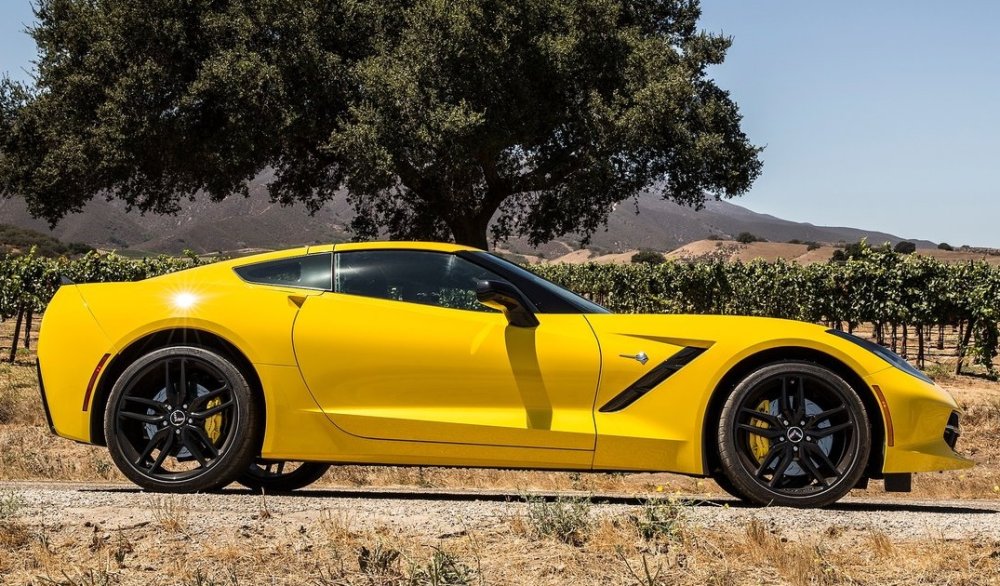 Yellow C7 Corvette